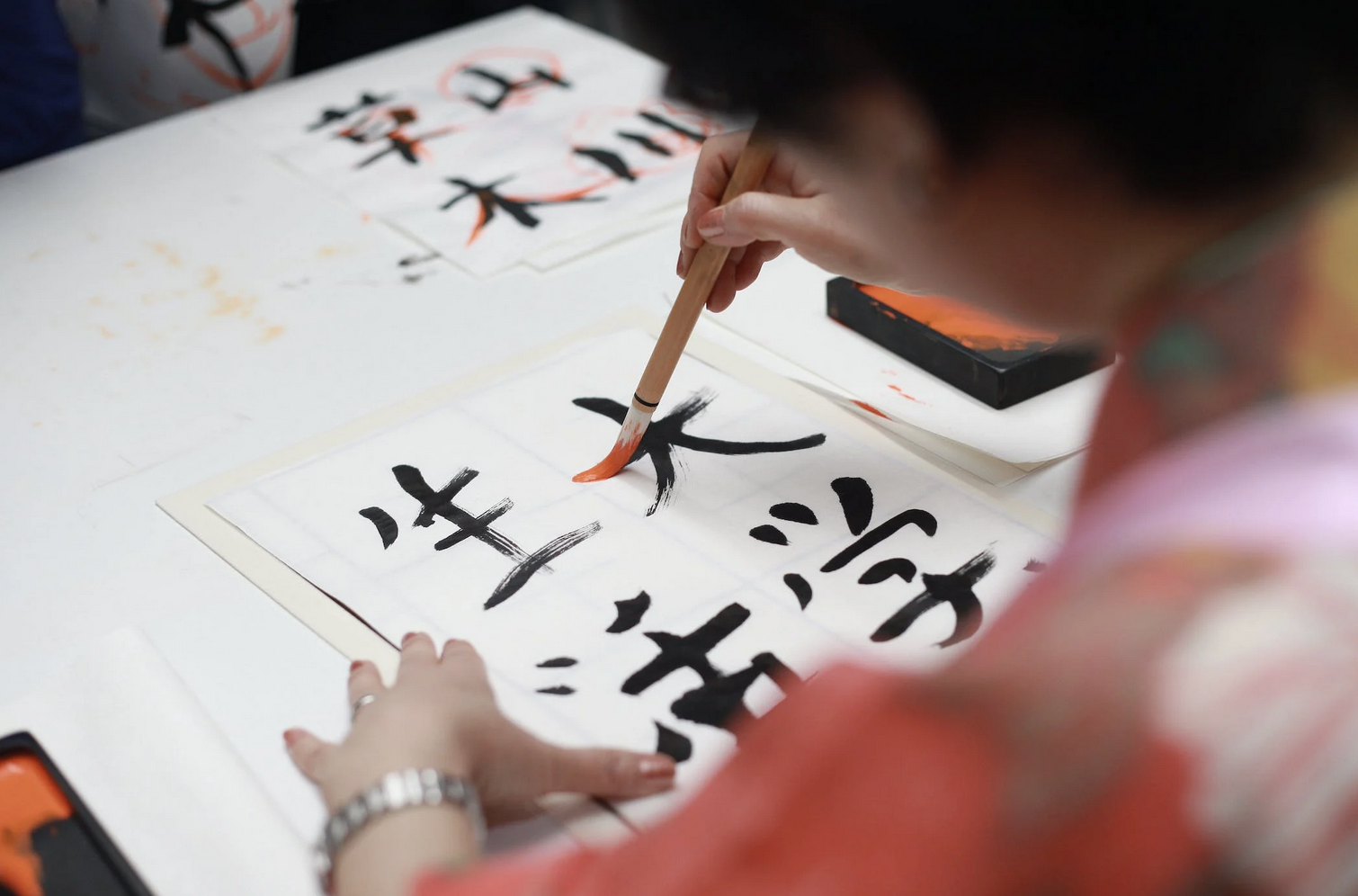 息子に書道を教えたいです！